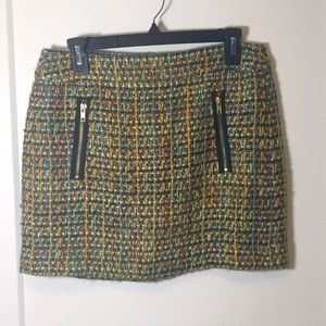 J-Crew Mini Skirt metallic- multicolor  Size 4